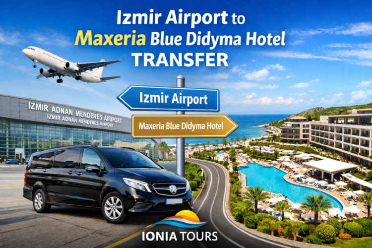 Izmir Airport to Maxeria Blue Didyma Hotel Akbuk Transfer and Daily Tours