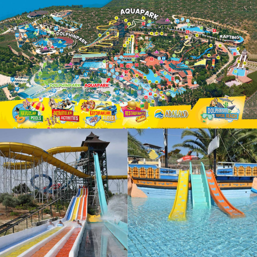 Adaland Aquapark from Akbuk and Altınkum